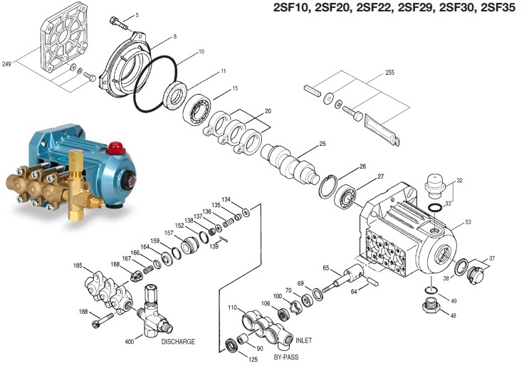 2SF PUMP REPLACEMENT PARTS